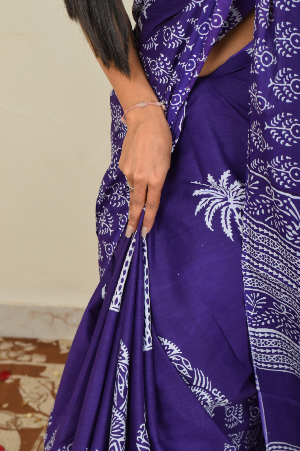 muluml cotton saree | cotton saree purple 