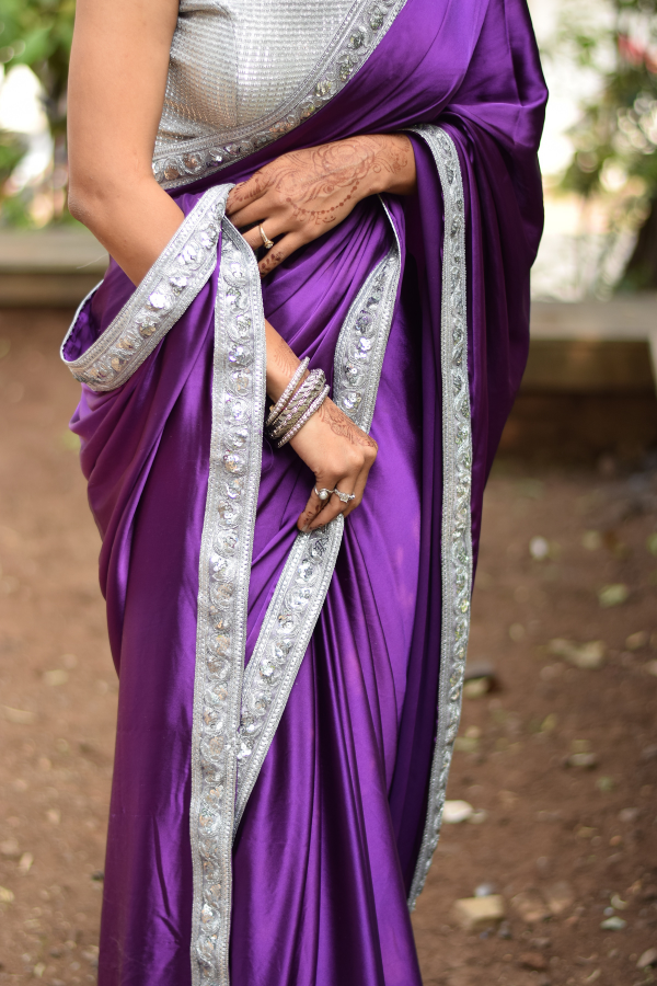 satin saree online | satin saree | satin crepe saree