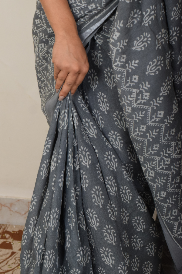 handwoven linen saree | linen saree for women | linen sarees