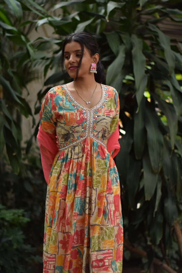 Printed kurta set | kurta set online | printed kurta set with dupatta 