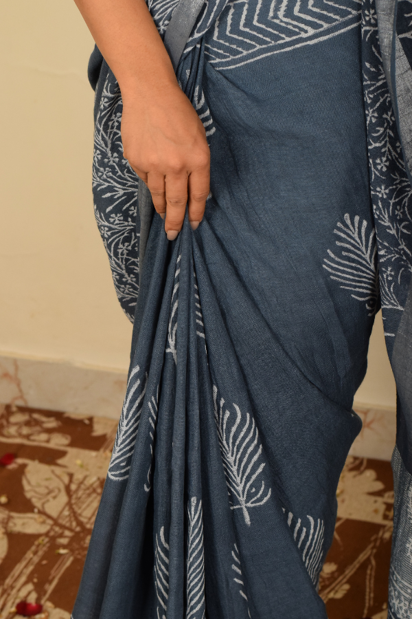 handwoven linen saree | linen saree for women | linen sarees