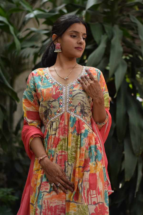 Kurta set with dupatta | online kurta set with dupatta | embroidery kurta set with dupatta