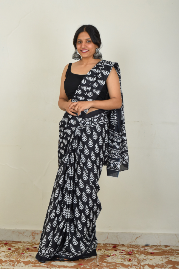 Buy handblock printed saree online 