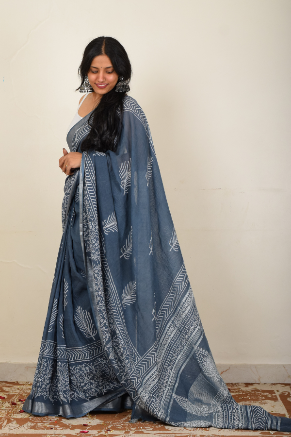 linen saree | linen saree online | linen handloom saree