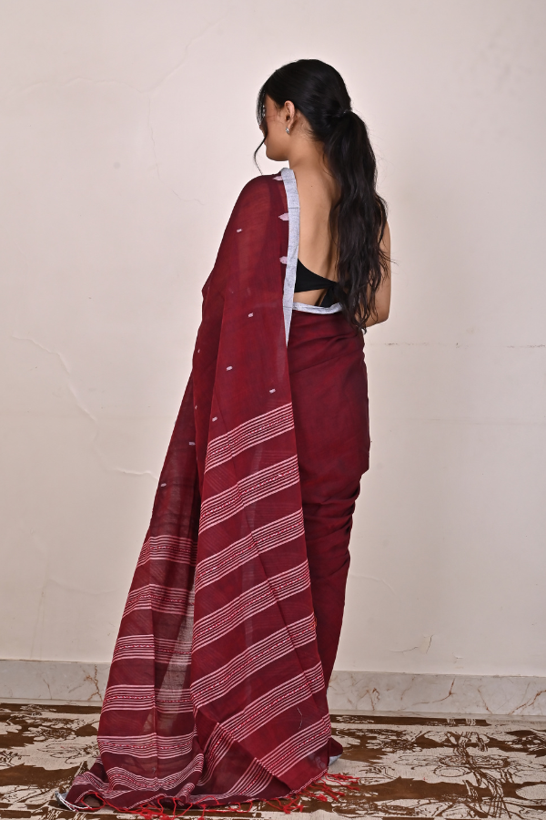 Lal ishq  Handwoven cotton jamdani saree