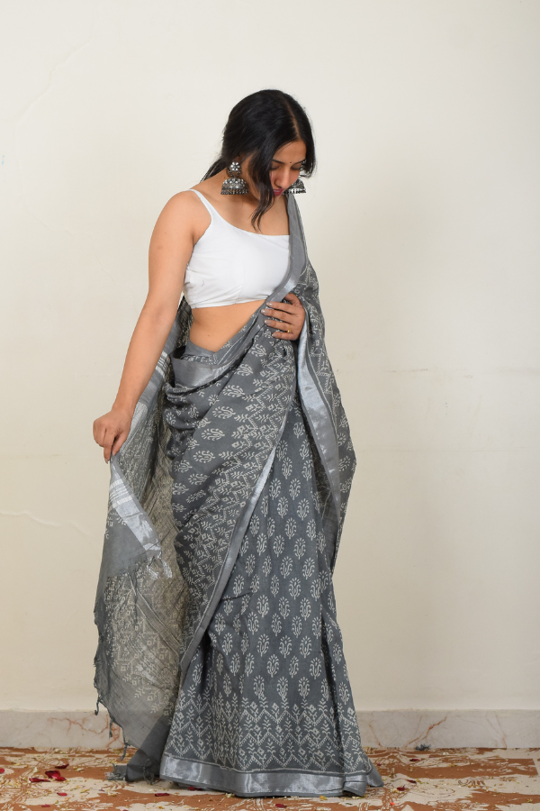 linen saree | linen saree online | linen handloom saree