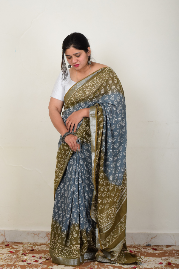 linen saree | linen saree online | linen handloom saree