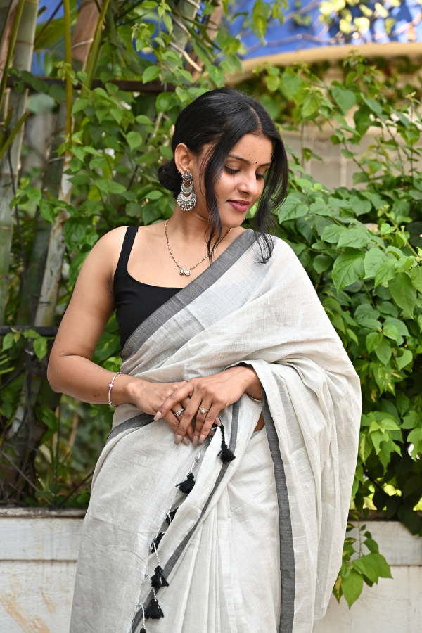 Kora Pure Handwoven Tissue Saree