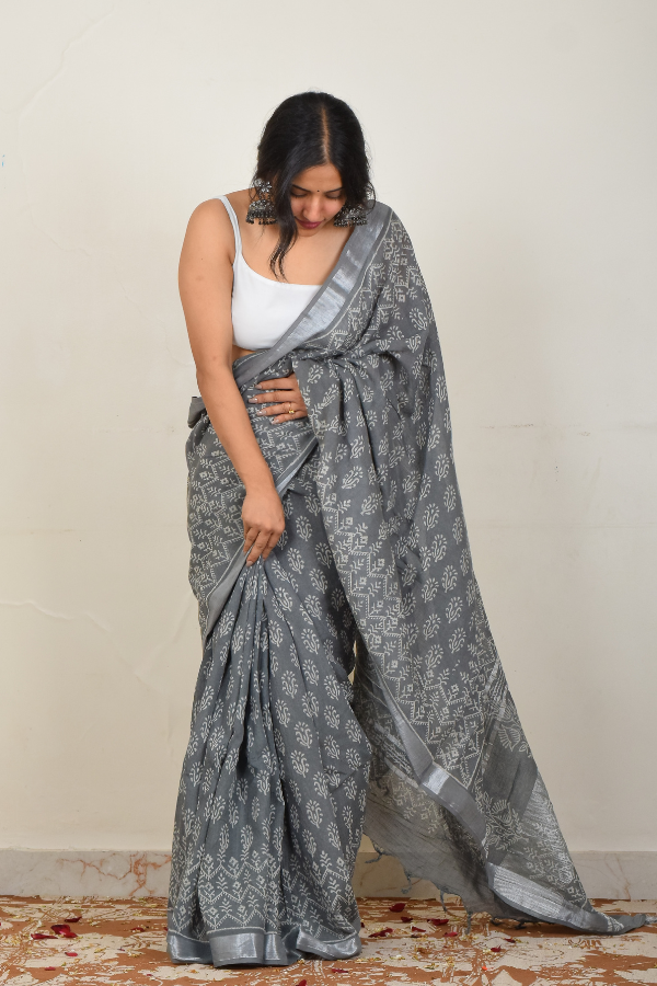 Buy online block printed sarees | printed sarees online | pure sarees online 