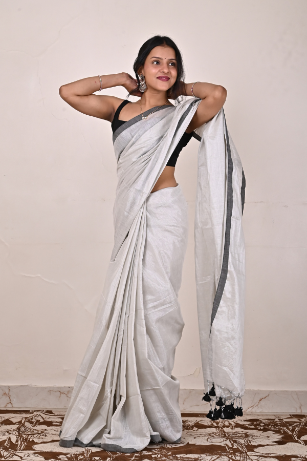 Kora Pure Handwoven Tissue Saree