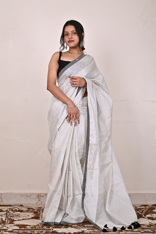 Kora Pure Handwoven Tissue Saree