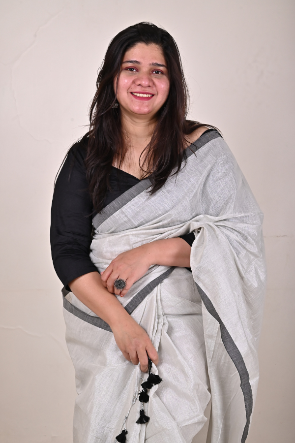 Kora Pure Handwoven Tissue Saree