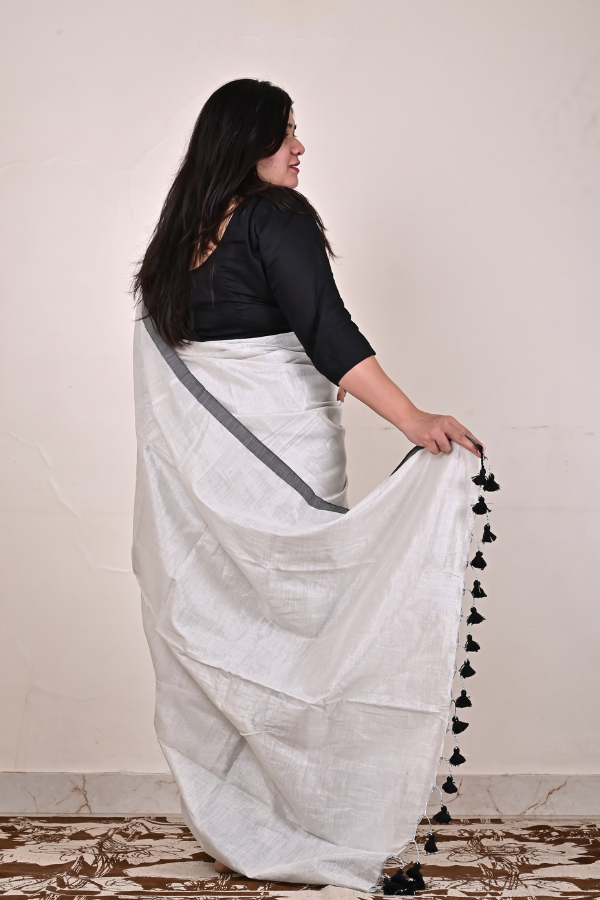 Kora Pure Handwoven Tissue Saree