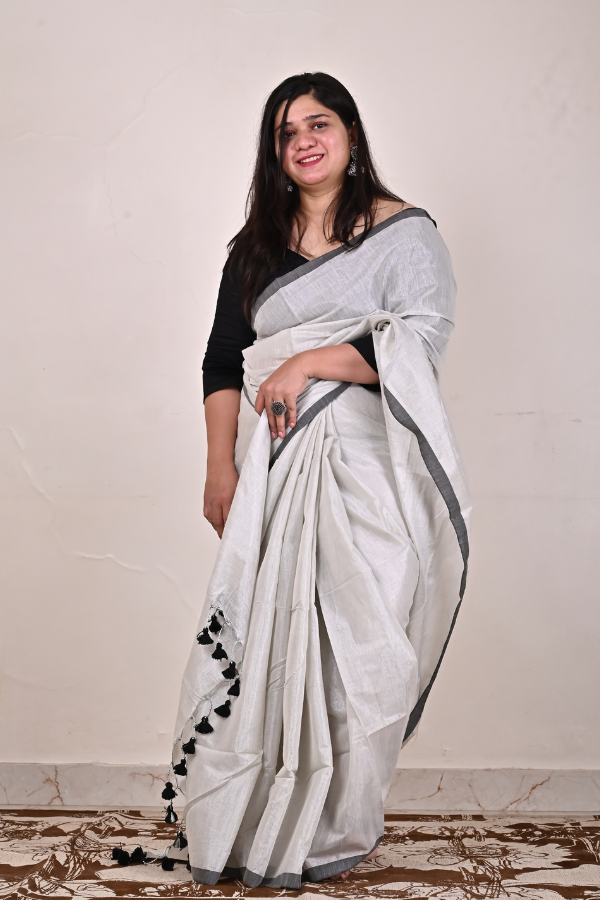 Kora Pure Handwoven Tissue Saree