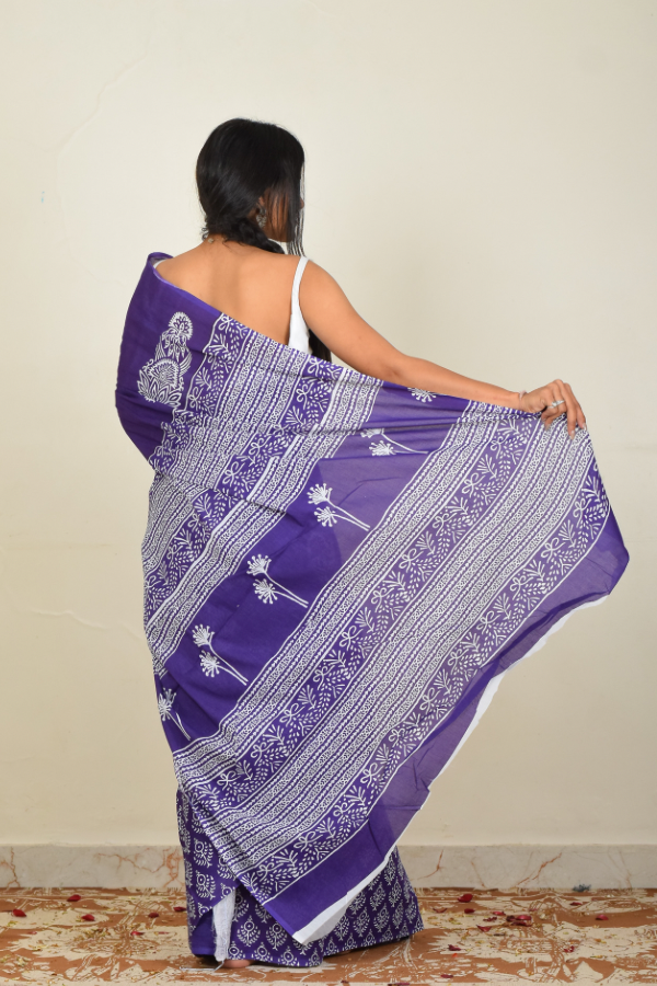 Buy handblock printed saree online 