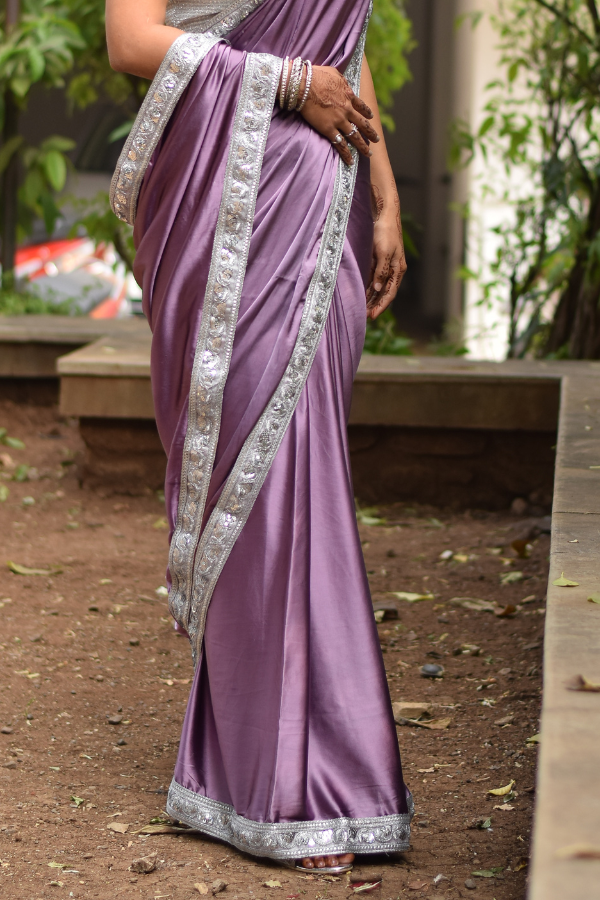 satin saree online | satin saree | satin crepe saree