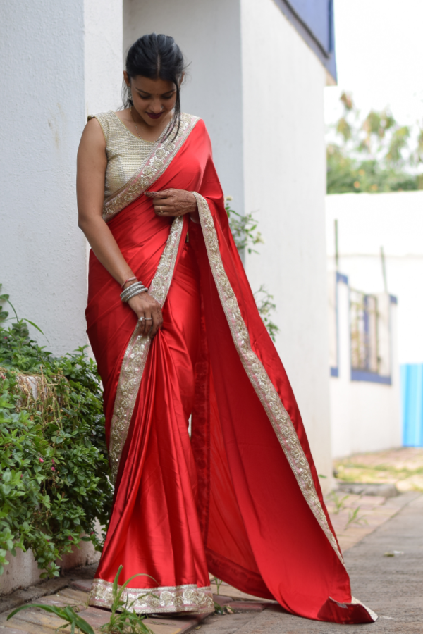 satin saree for women| satin silk saree | pure satin saree