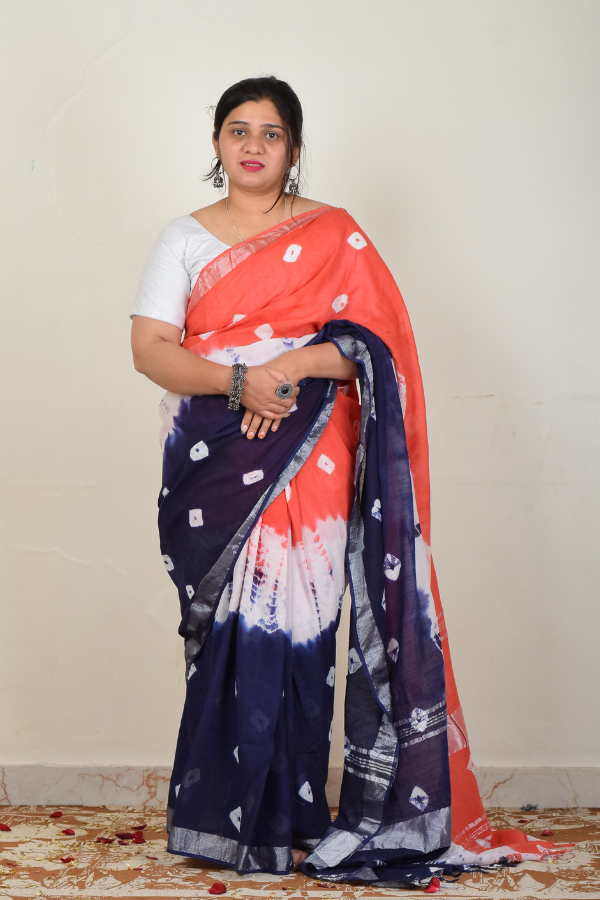 buy linen saree online | shop for best linen zari saree for women 