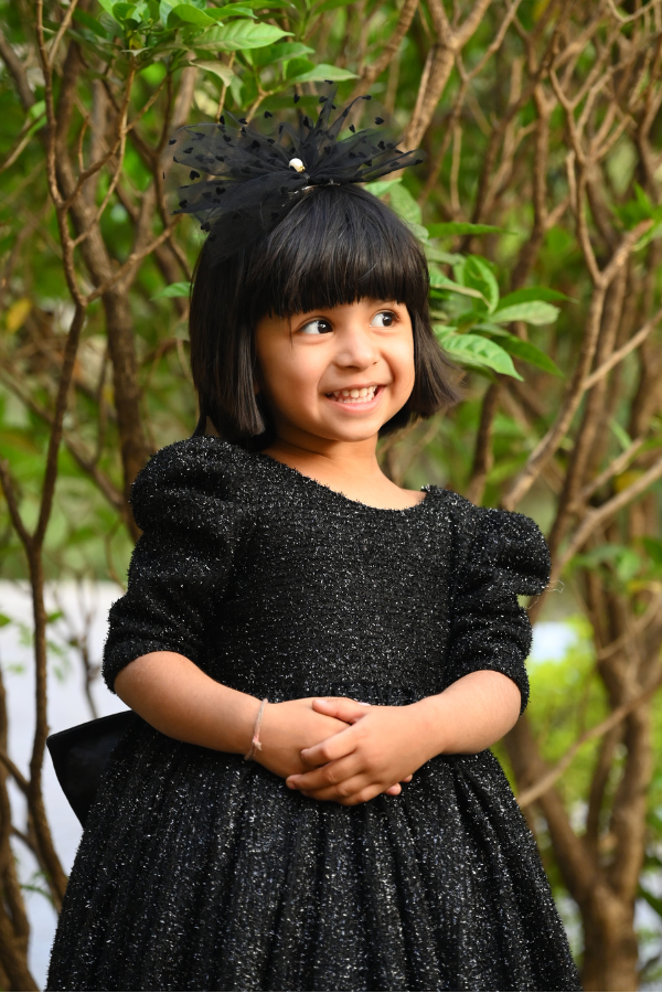 Kids black shimmer ball gown | gown for kids 