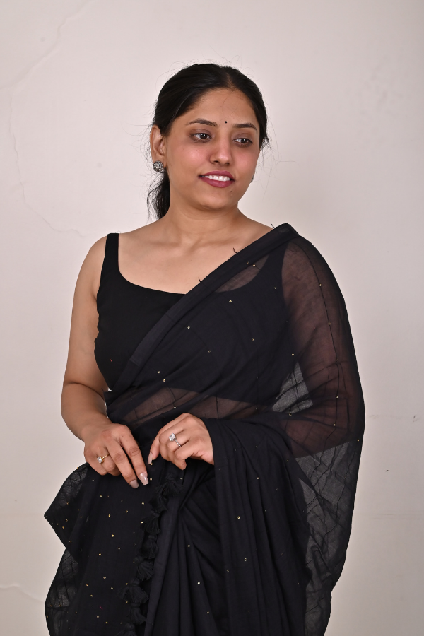 buy online cotton sarees | pure cotton saree | black saree online 