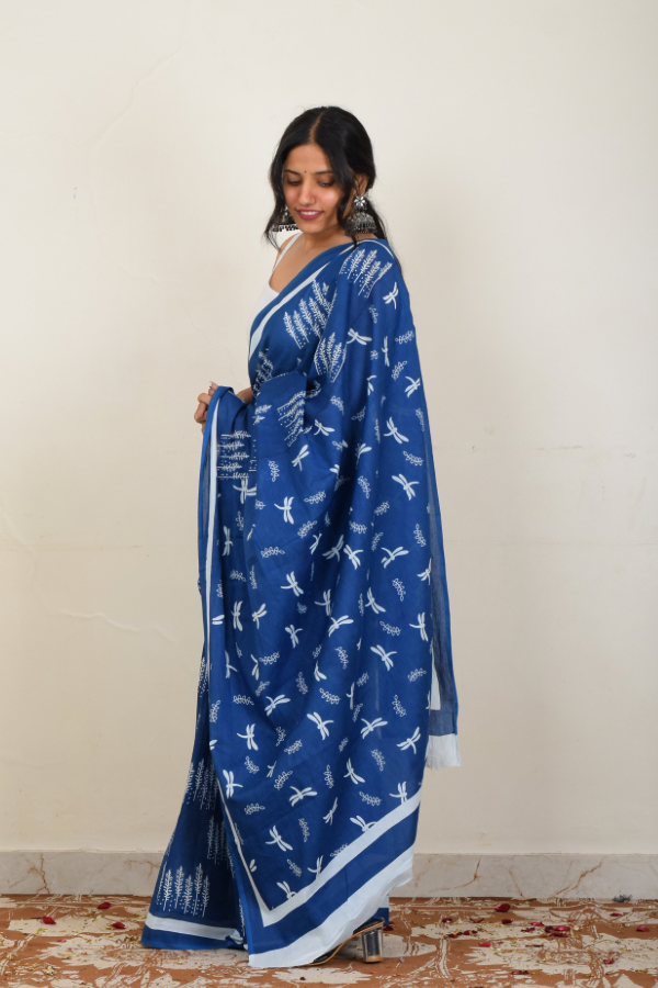 Buy handblock printed saree online 