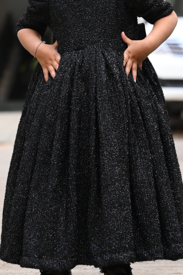 Kids clothes | black shimmer gown 