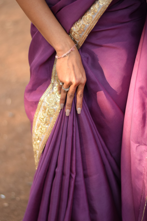 organza saree purple | organza saree design | organza saree for women 