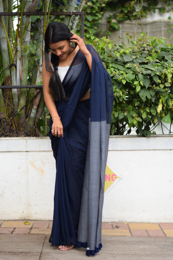 cotton saree handloom | cotton saree blue 