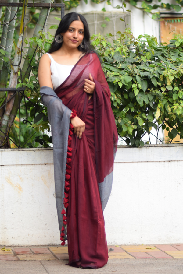 Handwoven cotton saree 