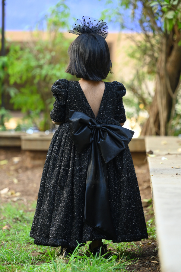 Black shimmer ball gown for kids | black shimmer ball gown for girl | black shimmer ball gown 