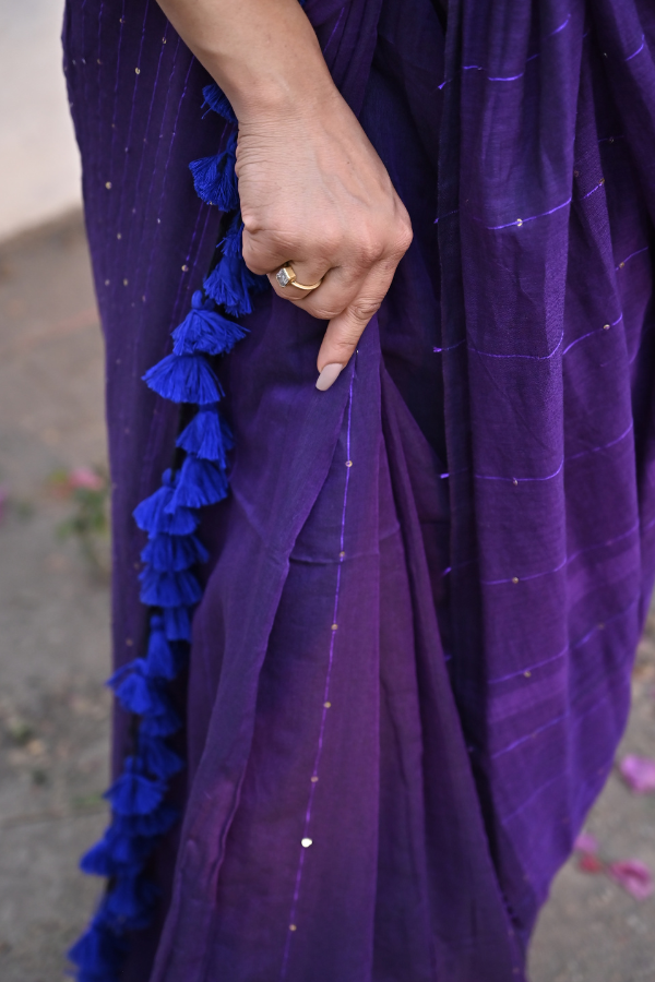 purple cotton saree | pure cotton saree | buy cotton saree online 